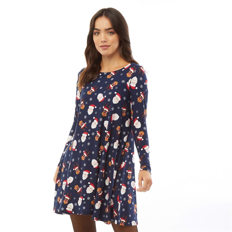 Plum Aop Ls Dress