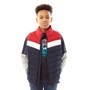 Fluid Junior Tri Colour Puffer Gilet Navy/Red/White