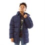 Fluid Junior Hooded Puffer Jacket Navy