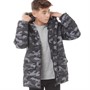 Fluid Veste Parka Junior Noir Camouflage