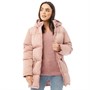 Fluid Womens Long Padded Zip-Through Jacket Dusky Pink