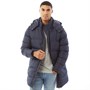 Fluid Mens Mid Length Hooded Puffer Jacket Navy
