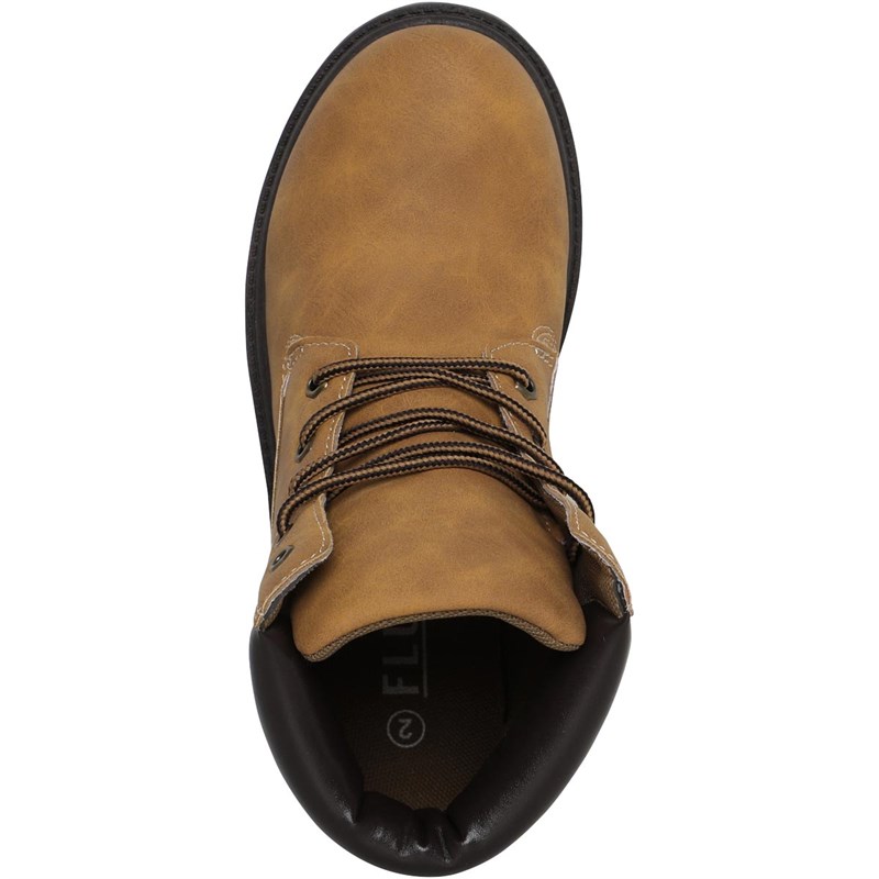 leather cleat lace up boots