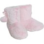 Fluid Womens Plush Faux Fur Bootee Slippers Pink