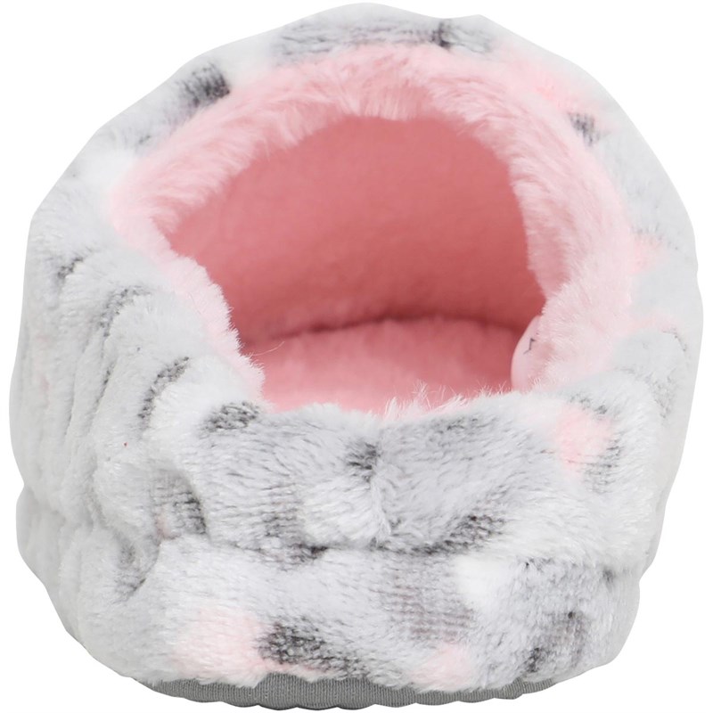 Fluid Womens Leopard Print Mule Slippers Grey/Multi