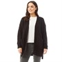 Fluid Dame Chunky Fisherman Cardigan Sort