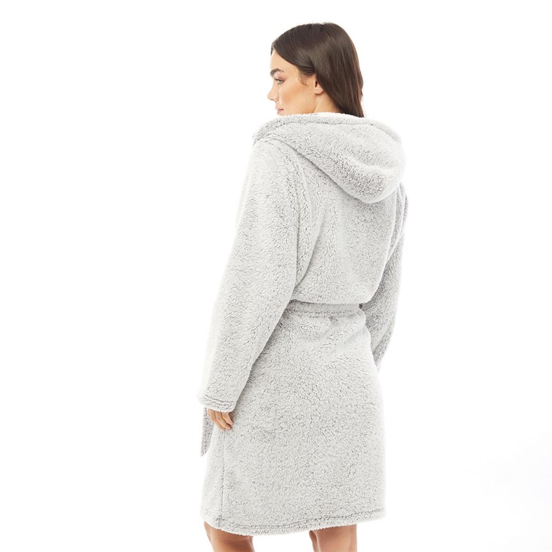 Fluid Damer Wellsoft Frosted Robe Badekåber Grå Mergel