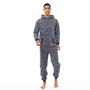 Fluid Heren Snit Onesie Gemeleerd Blauw
