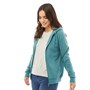 Fluid Womens Zip Through Hoodie Aqua