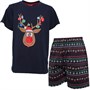 Fluid Junior Reindeer Pyjama Shorts Set Multi