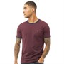 Fluid Mens Ringer T-Shirt New Maroon/Navy Blazer