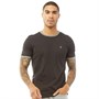 Fluid Mens Ringer T-Shirt Black/Castlerock