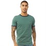 Fluid Herren Ringer T-Shirt Grün