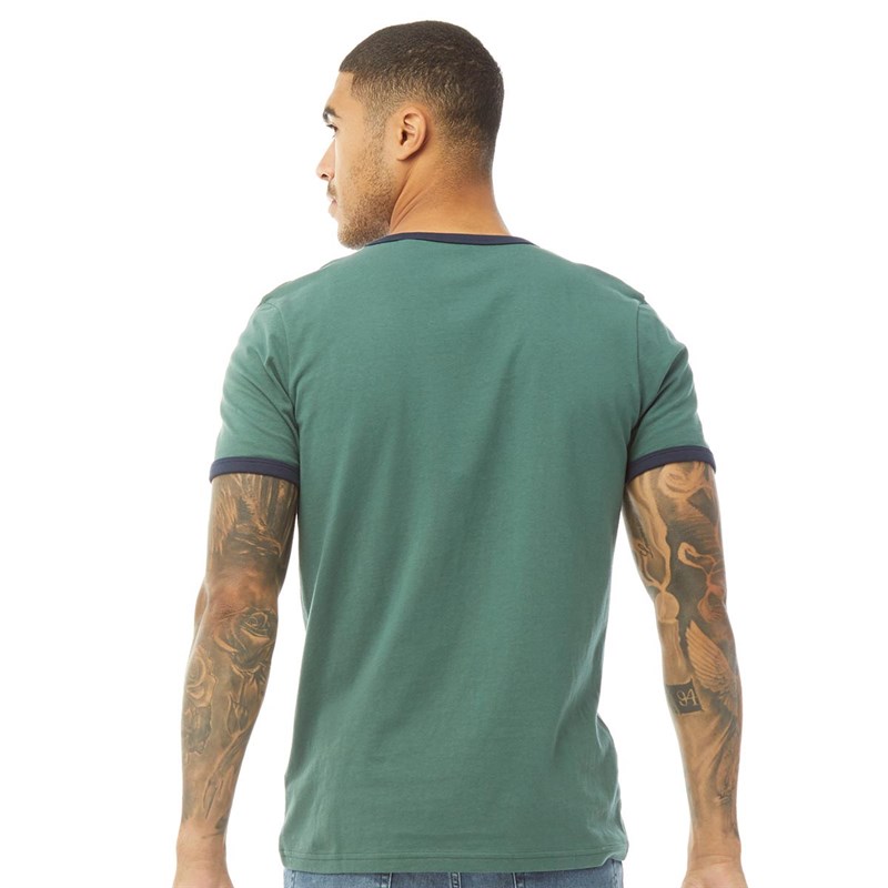 Fluid Herren Ringer T-Shirt Grün