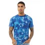 Fluid Mens Tie Dye Print T-Shirt Blue