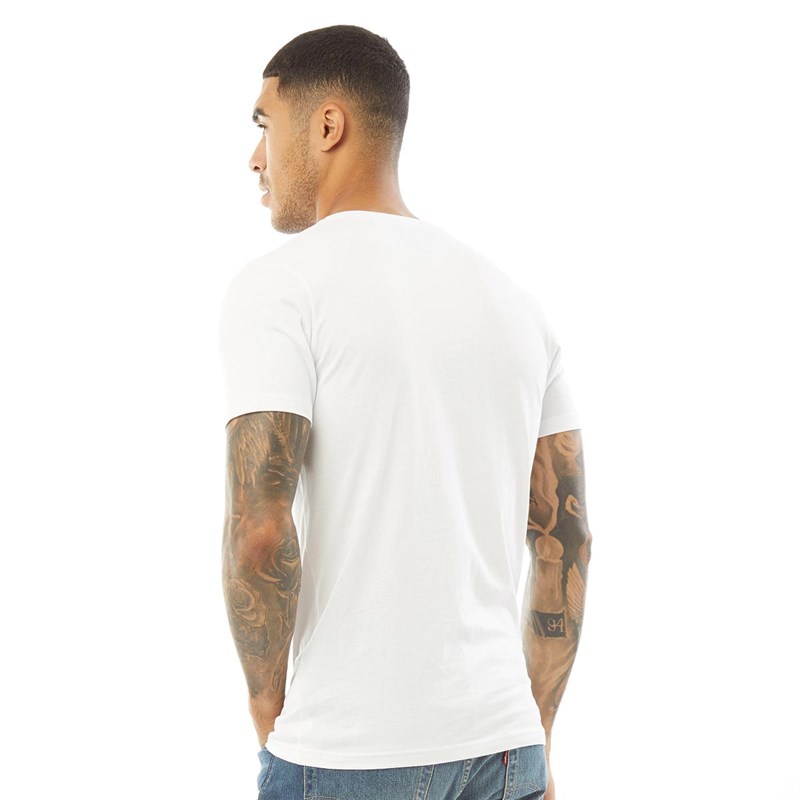 Fluid Mens Chest Stripe T-Shirt White