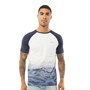 Fluid Mens Graduated Camo Print T-Shirt Navy