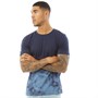 Fluid Mens Gradient Tie Dye Print T-Shirt Navy