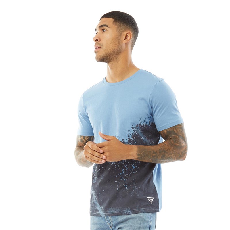 Fluid Herren T Shirt Blau 5389