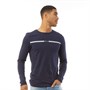 Fluid Mens Chest Stripe Long Sleeve Top Navy