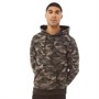 Fluid Mens Camo Print Hoodie Black Camo