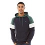 Fluid Mens Stripe Sleeve Hoodie Navy/Oceanic