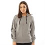 Fluid Womens Leopard Trim Zip Through Hoodie Slate Grey