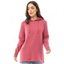 Fluid Womens Longline Hoodie Dusky Pink