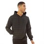 Fluid Mens Printed Hoodie Black/Grey