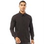 Fluid Chemise à Manches Longues Muscle Fit Homme Noir