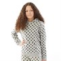 Fluid Junior Polka Dot Hoodie Black/Grey Marl