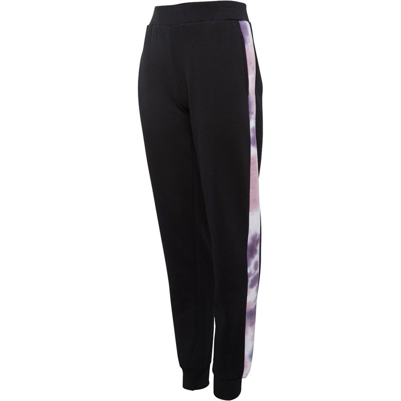 Fluid Junior Tie Dye Side Panel Jogpants Black/Multi