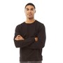 Fluid Mens Cotton/Recycled Polyester Fleece Crew Neck Sweatshirt Black