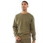 Fluid Mens Cotton/Recycled Polyester Fleece Crew Neck Sweatshirt Dusty Olive