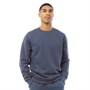 Fluid Mens Cotton/Recycled Polyester Fleece Crew Neck Sweatshirt Light Navy