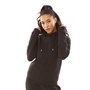 Fluid Womens Cotton/Recycled Polyester Fleece Hoodie Black
