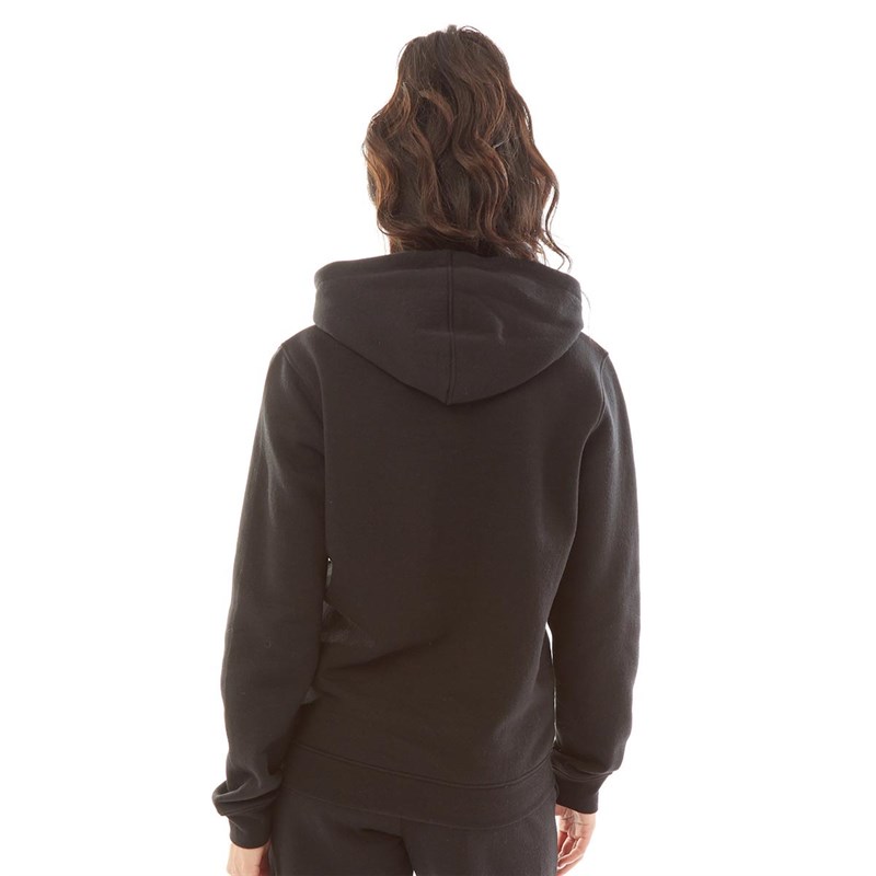Fluid Womens Cotton/Recycled Polyester Fleece Hoodie Black