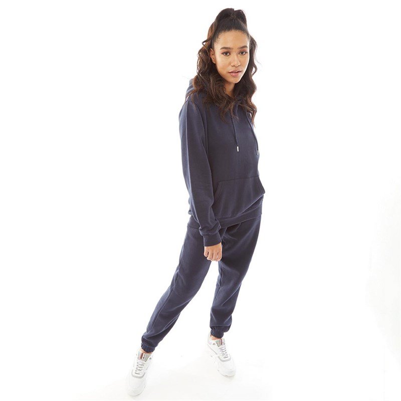 Fluid Womens Cotton/Recycled Polyester Fleece Hoodie Navy