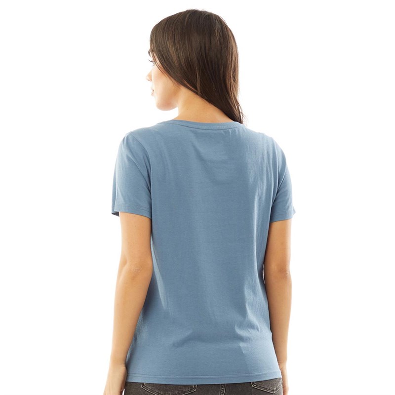 Fluid Womens Organic Cotton T-Shirt Dusky Blue