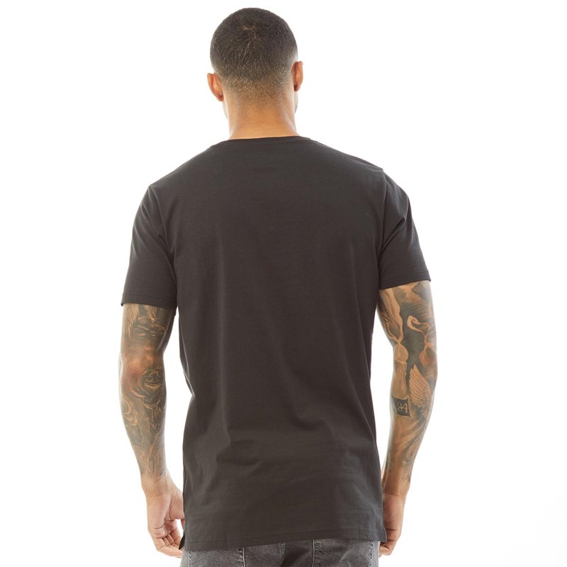 Buy Fluid Mens Longline TShirt Black