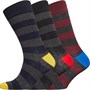 Fluid Mens Three Pack Socks Multi