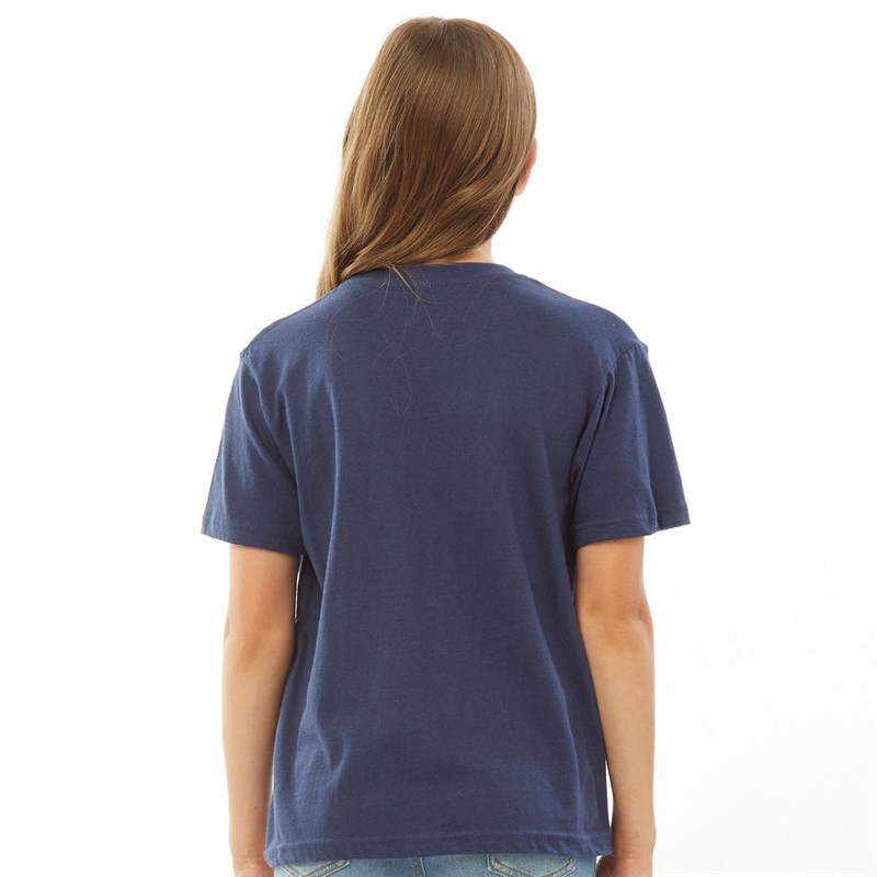 Fluid Junior Printed T-Shirt Navy