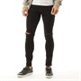 Fluid Herren Skinny Jeans Schwarz