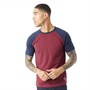 Fluid T-Shirts Raglan Homme Bordeaux