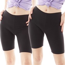 Fluid Girls Two Pack Cycle Shorts Black