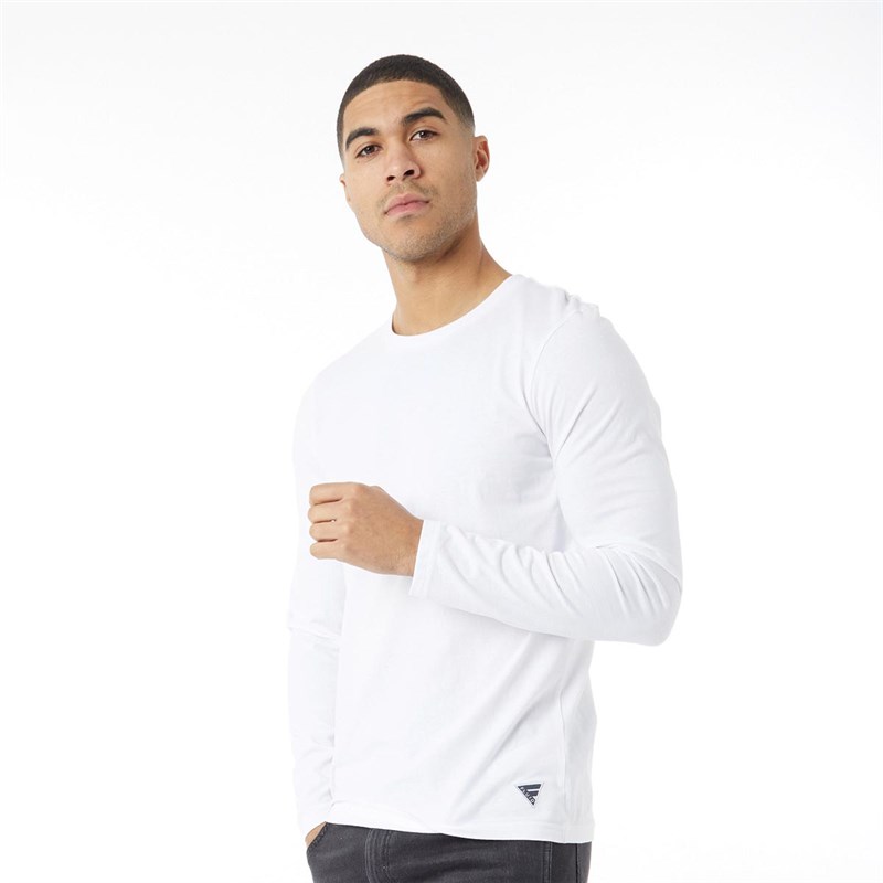 Buy Fluid Mens Long Sleeved Top White
