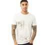 Fluid Męskie Side Skull Print T-shirty Biały