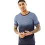 Fluid Herre Gradient Print T-shirts Marineblå