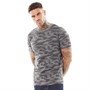 Fluid Mens Camo Print T-Shirt Steel Grey