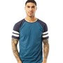 Fluid Herre Stripe Raglan T-shirts Blå